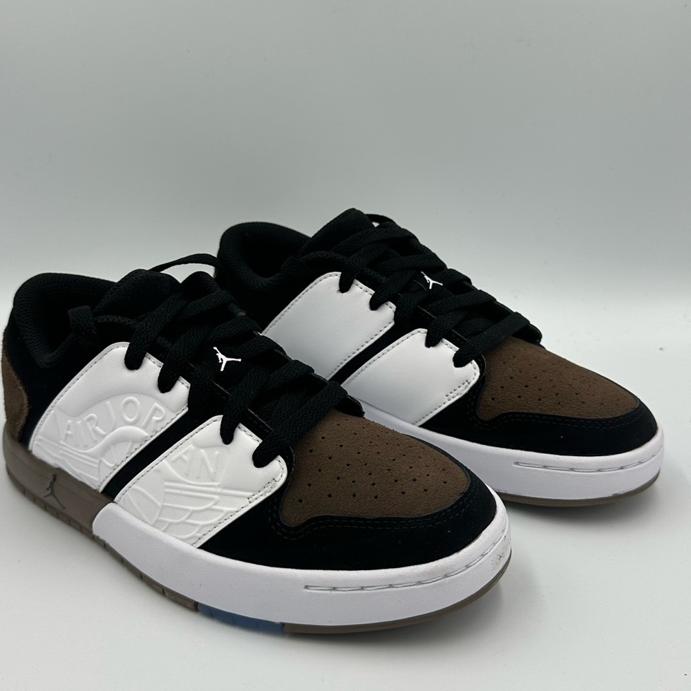 Air Jordan Nu Retro 1 Low GS Blk Wht Brwn Sz 3.5Y – NIB OG All – SKU FB4412-102